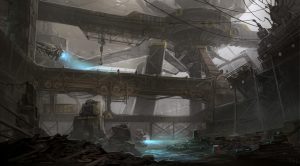 Razor Edge Games Epocylipse The AfterFall concept art factory warehouse after the fall